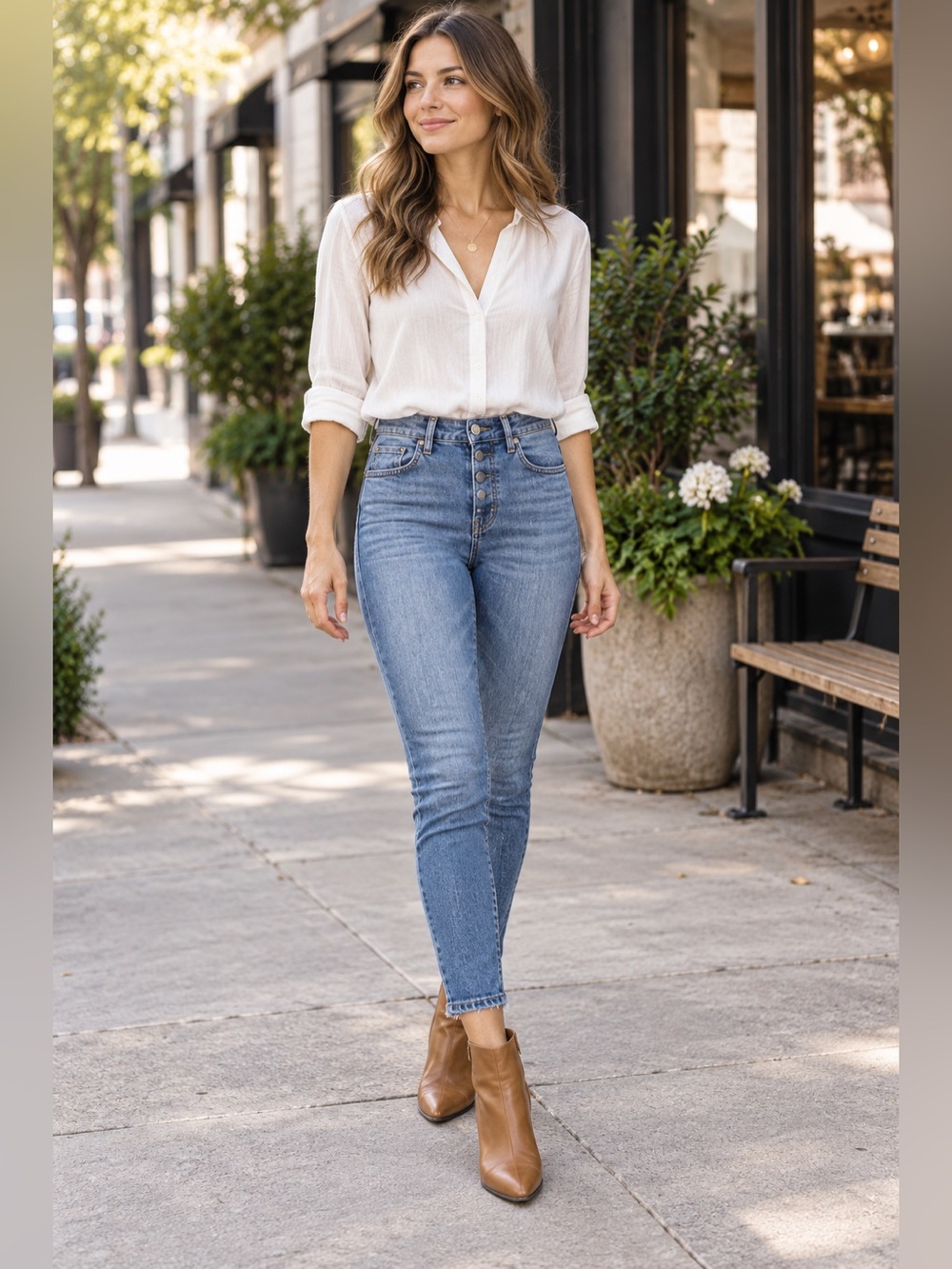 FRAME Le Original Skinny Cropped Jeans Medium Wash Size 29